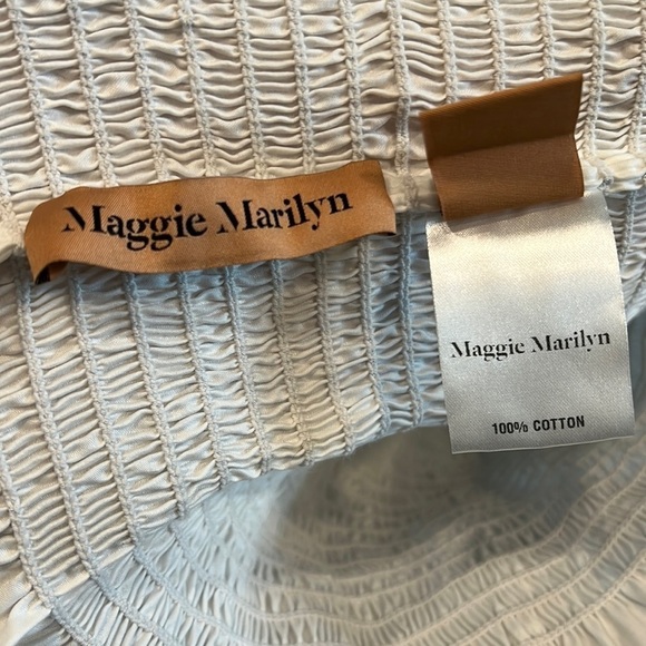 Maggie Marilyn White Cotton Ruffled Tube Top - Picture 6 of 7